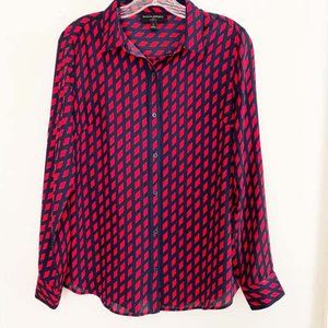 Banana Republic Factory Navy and Red Blouse